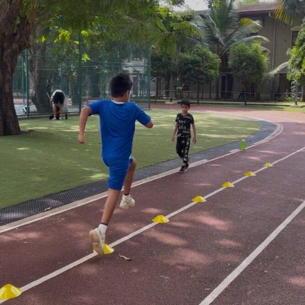 Cone drill for stride and sprinting form at VHR Sports