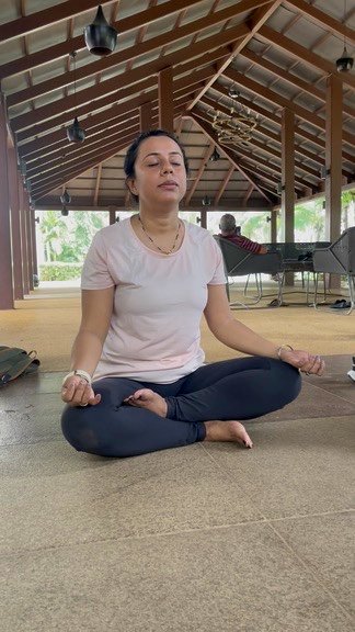 Athletes during the meditation phase of a Corporate Warrior session at VHR Sports