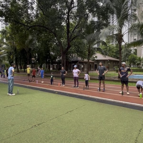 Athletes during the warm-up phase of a Corporate Warrior session at VHR Sports