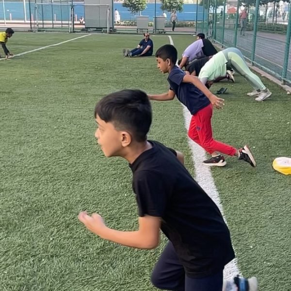 Athletes during the main workout phase of a Little Champions session at VHR Sports