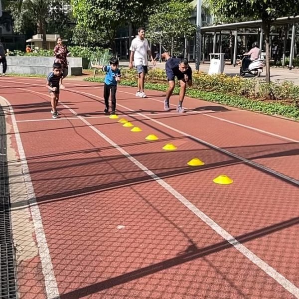 Athletes during the main workout phase of a Little Champions session at VHR Sports