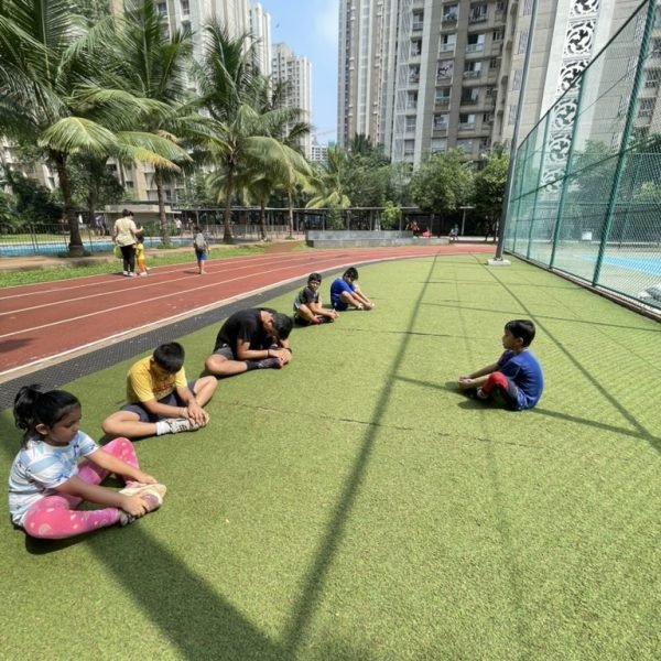Athletes during the stretching phase of a Little Champions session at VHR Sports