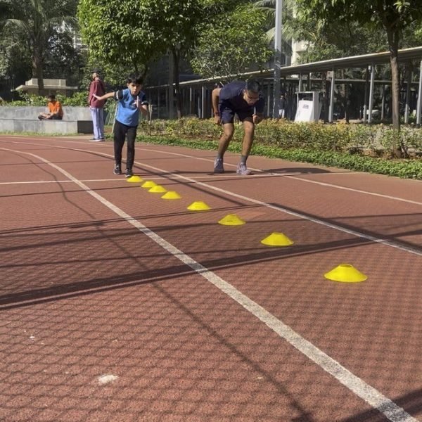 The running track at Lodha Amara, Thane — a VHR Sports training venue