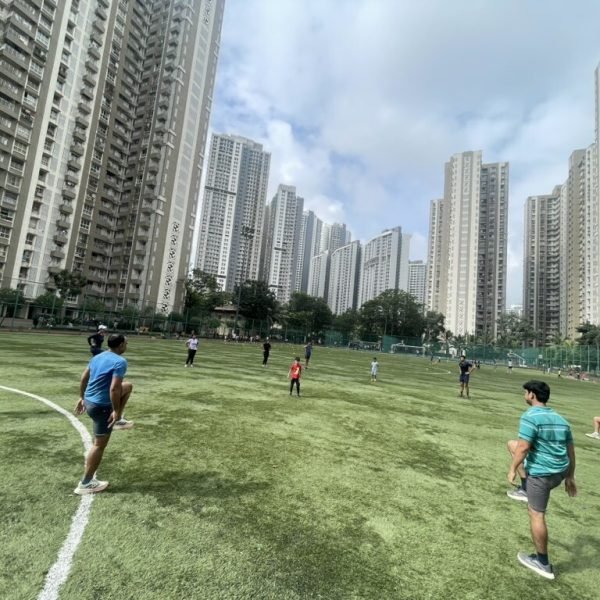 Group training on the turf ground at Lodha Amara, Thane