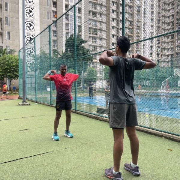 Athletes during the warm-up & mobility phase of a Marathon Ready session at VHR Sports