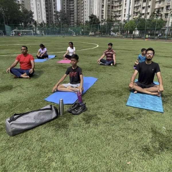 Athletes during the the work — meditation phase of a Mind Athlete session at VHR Sports