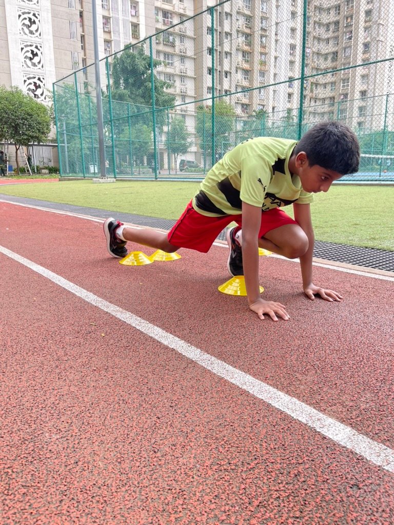 Athletes during the coaching & form phase of a Performance Plus session at VHR Sports