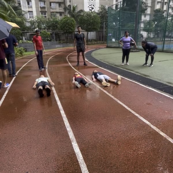 Athletes during the speed, agility & reaction phase of a Sports Conditioning session at VHR Sports